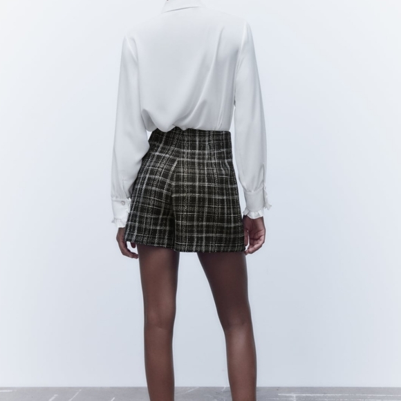 Zara textured weave plaid shorts - Picture 5 of 10